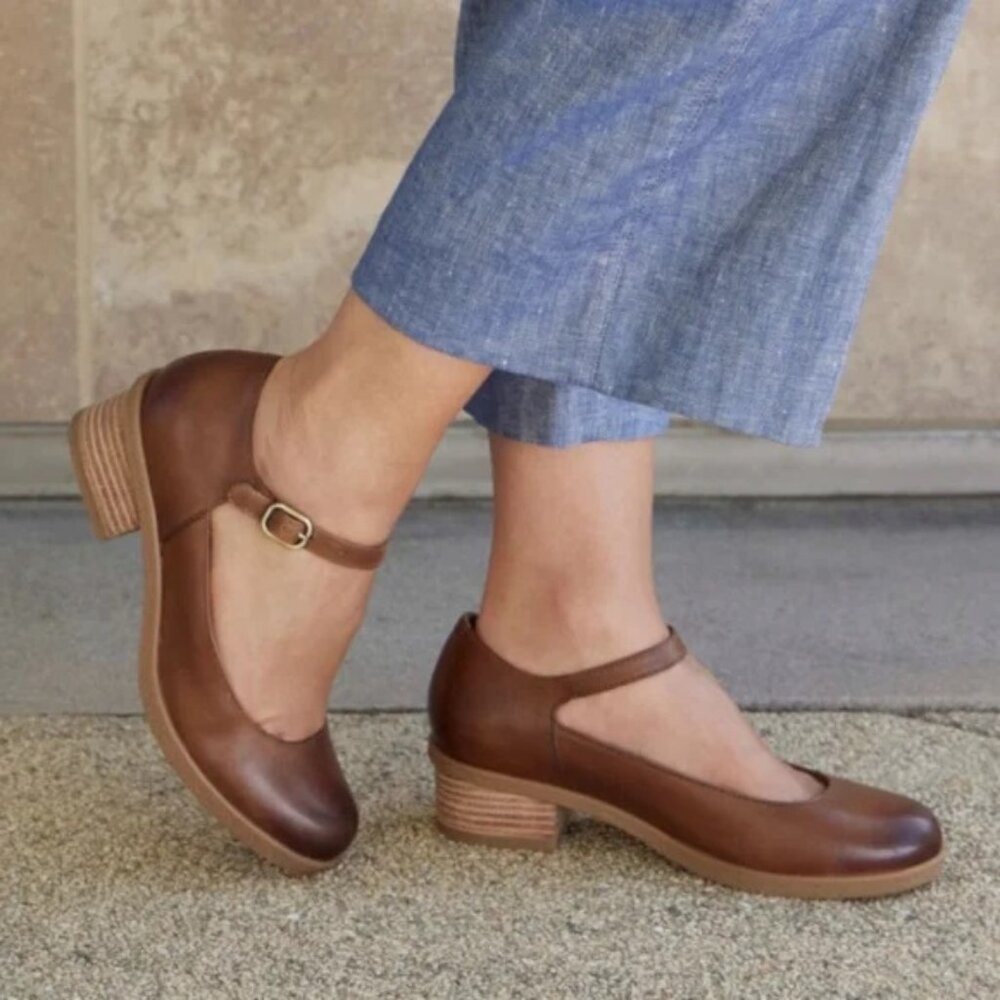 Dansko Brown Mary Jane Flats